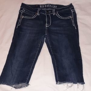 Miss Chic Jean Shorts/Capris 11‎ Thick Stitching